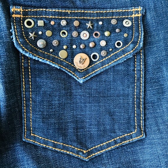 Frankie B Studded Low Rise Jean,  Made in USA  Size 2 - Picture 9 of 13